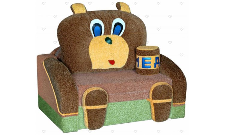 Мишка с медом детский диван 4 ткани
