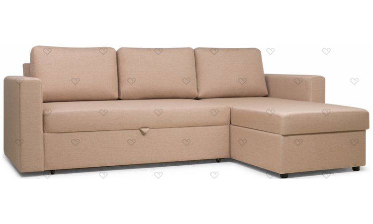 Фишер бежевый угловой диван