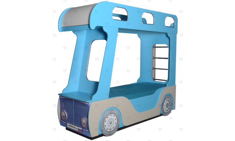 Автобус детская двухъярусная кровать