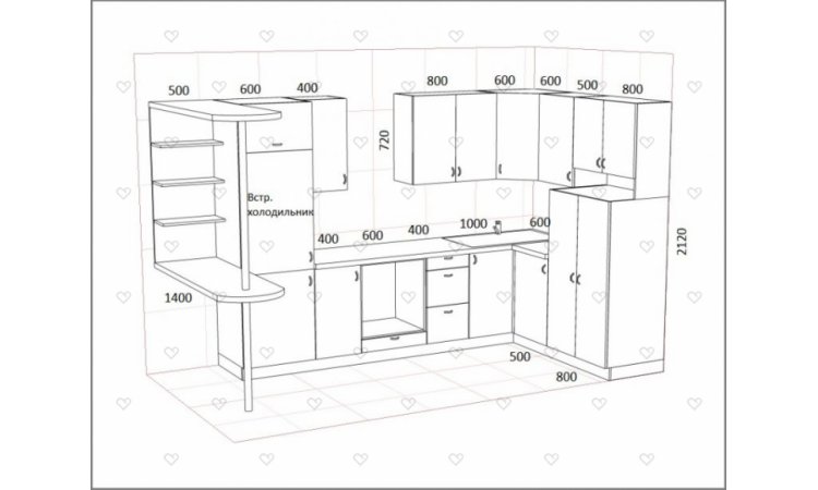 Кухонный гарнитур Джус-21
