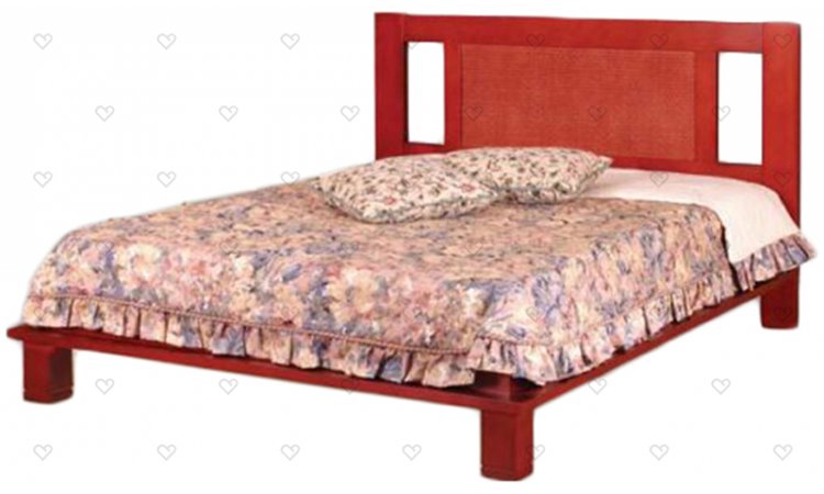 Лион кровать с ротангом
