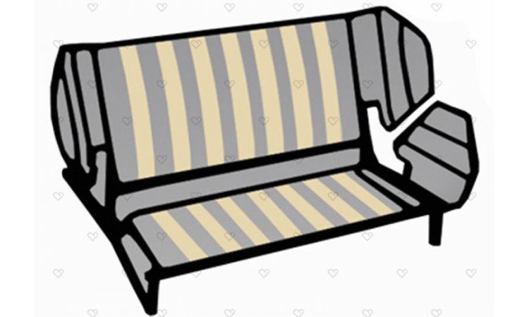 Орифия диван клик-кляк на металлокаркасе