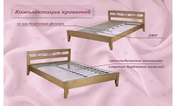 Флирт-1 кровать с кожаными вставками и ящиками