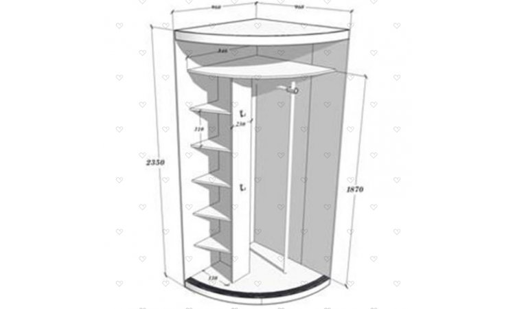 Верона-2 угловой шкаф-купе радиусный