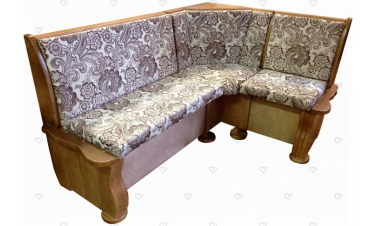 Розенлау угловой кухонный диван из массива